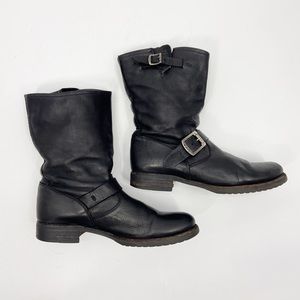 FRYE Veronica Short Moto Boot Black 9.5